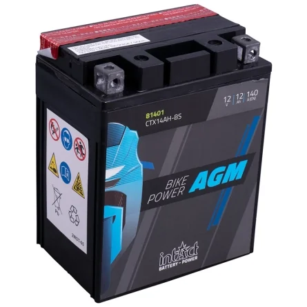 Batería IntAct AGM CTX14AH-BS 12Ah 140A
