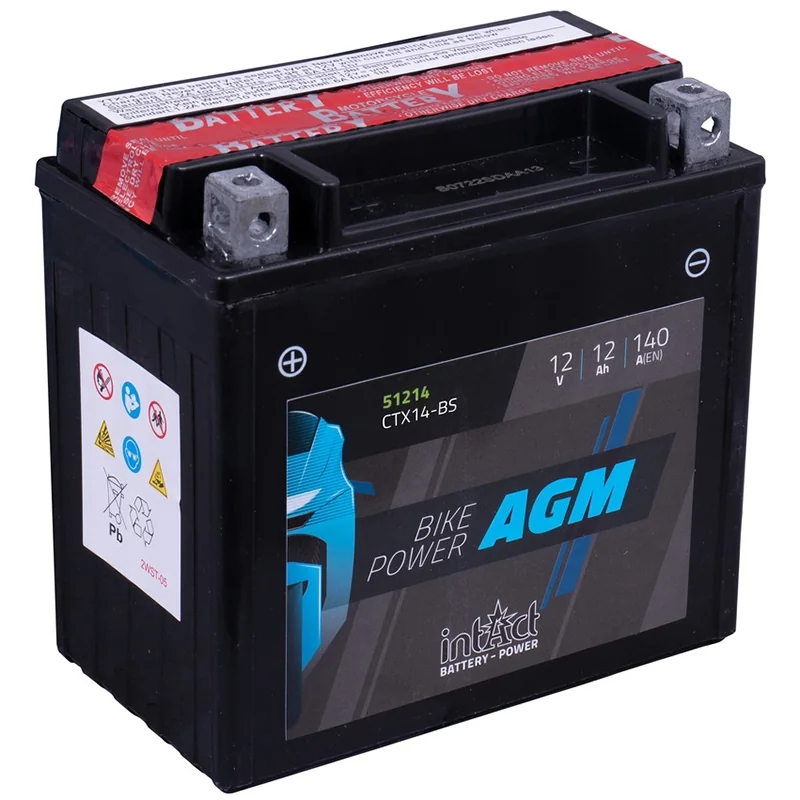 Batería IntAct AGM CTX14-BS 12Ah 140A