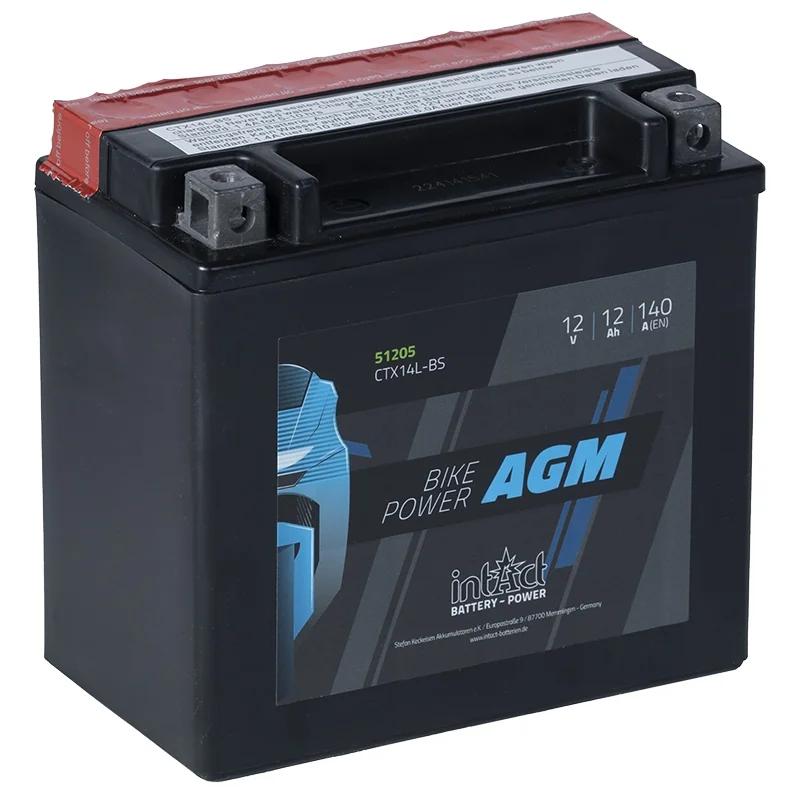 Batería IntAct AGM CTX14L-BS 12Ah 140A