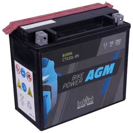 Batería IntAct AGM CTX20L-BS 18Ah 280A