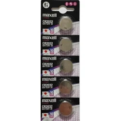 Maxell CR2032 Lithium-Knopfzellen (5 Stück)