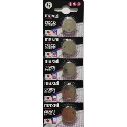 Maxell CR2032 Lithium-Knopfzellen (5 Stück)