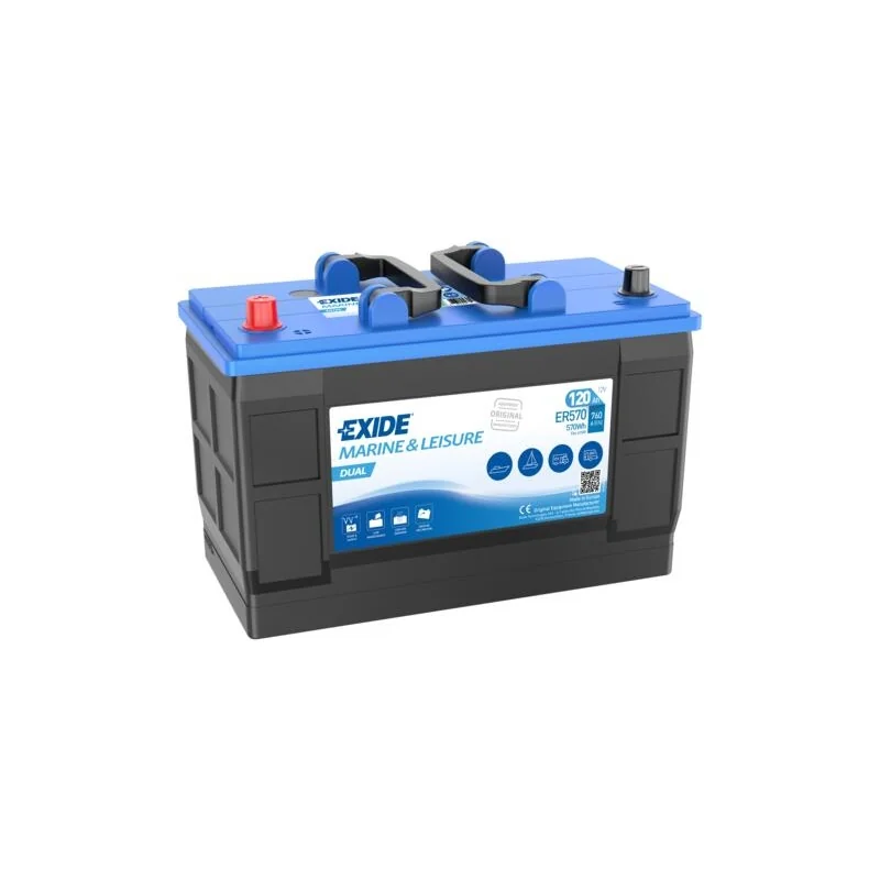 Batteria Exide ER570 12V 120Ah 760A – Uso doppio avviamento e servizi