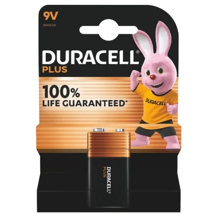 Batterie Alcaline Duracell 9V 6LR61 Plus Power (1 Unità)