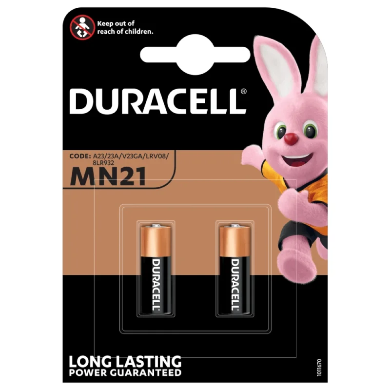 Duracell MN21 Alkaline Batterien Long Lasting Power (2 Stück)