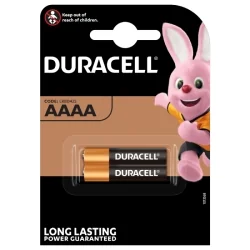 Pilas Alcalinas Duracell AAAA Long Lasting Power (2 Unidades)