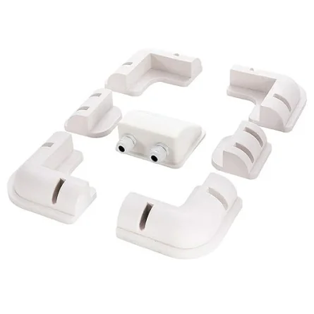 Kit ABS per pannello solare con supporti angolari e passacavi