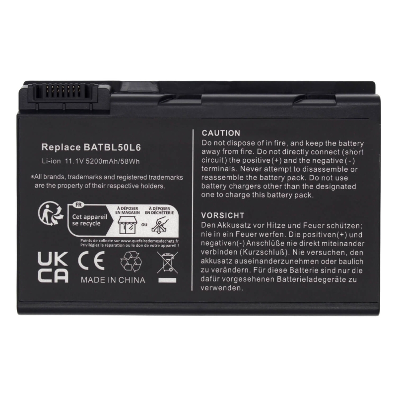Batería para portátil ACER BATBL50L4 BATBL50L6 BATBL50L8 BATBL50L8H BATCL50L4 11.1V