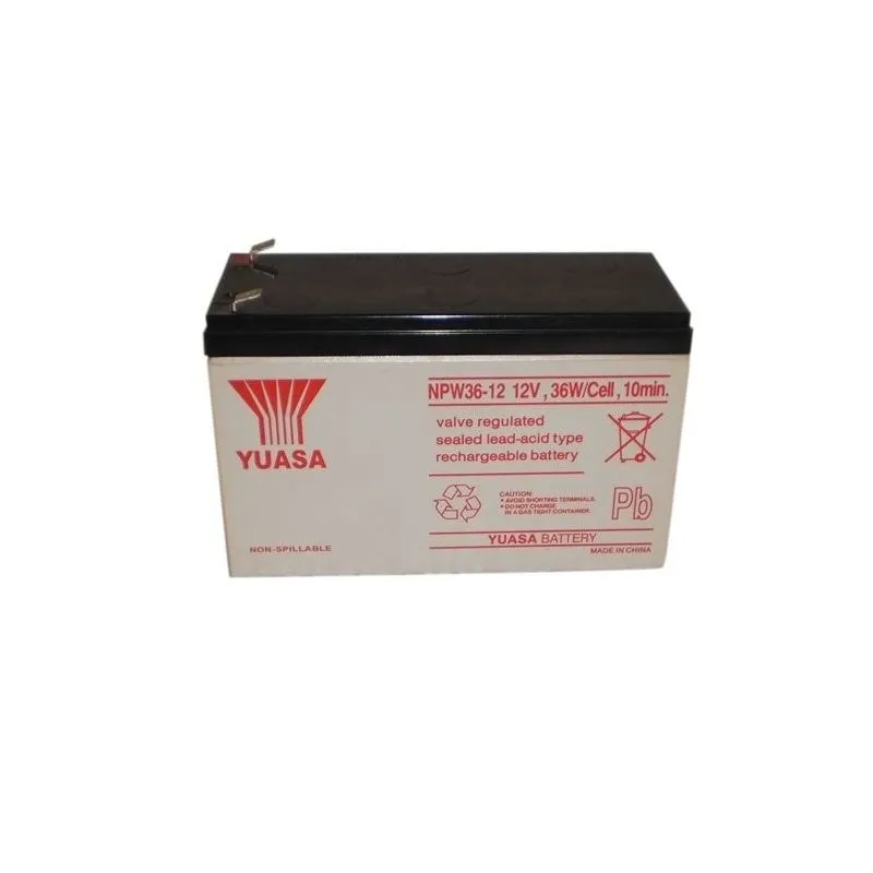Batteria al Piombo-Acido AGM 12V 7Ah 36W YUASA NPW36-12